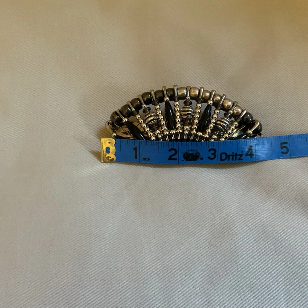 Safety Pin Art Hair Clip Barrette Vintage Handcrafted 80’s